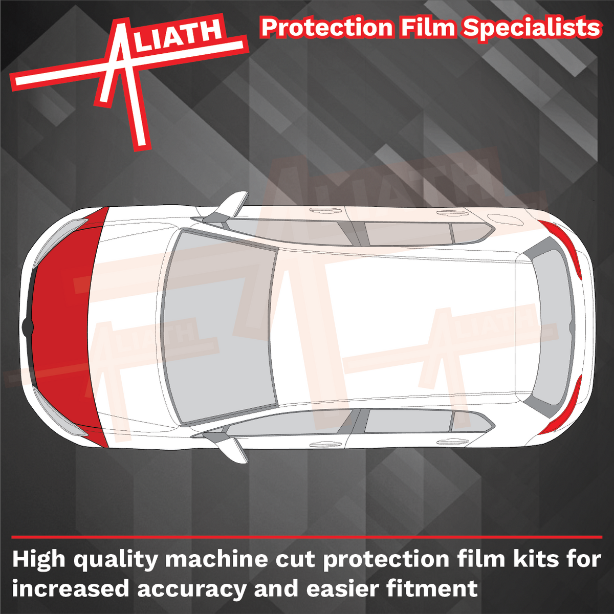 Volkswagen Golf (MK7) 2013-2017, Bonnet & Wings Front Sections CLEAR Paint Protection