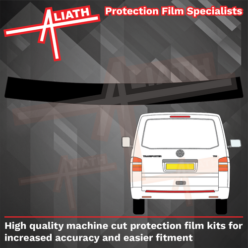 Volkswagen Transporter / Caravelle (T5) 2002-2015, Rear Bumper Upper BLACK TEXTURED Paint Protection