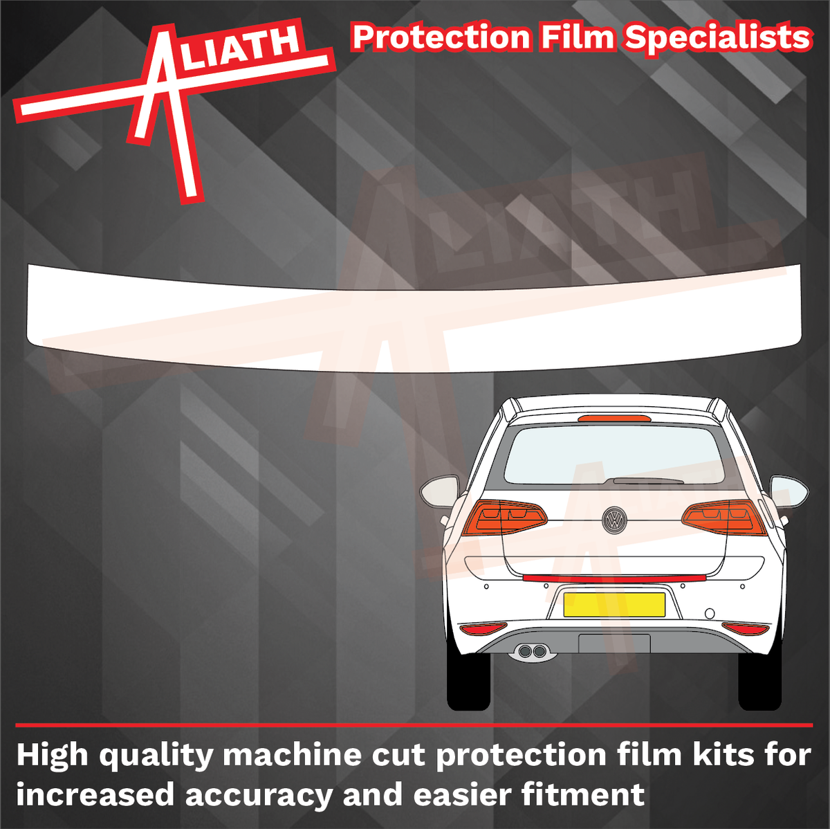 Volkswagen Golf Sports Van (SV) 2014-2020, Rear Bumper Upper CLEAR Paint Protection