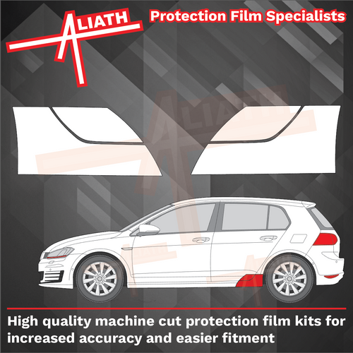 Volkswagen Golf 5 Door MK7 & MK7.5 2013-2020, Rear QTR & Door Arches CLEAR Paint Protection