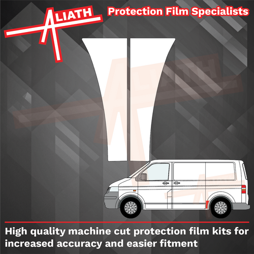 Volkswagen Transporter / Caravelle (T5), Rear QTR Arch (Narrow Tall) CLEAR Paint Protection