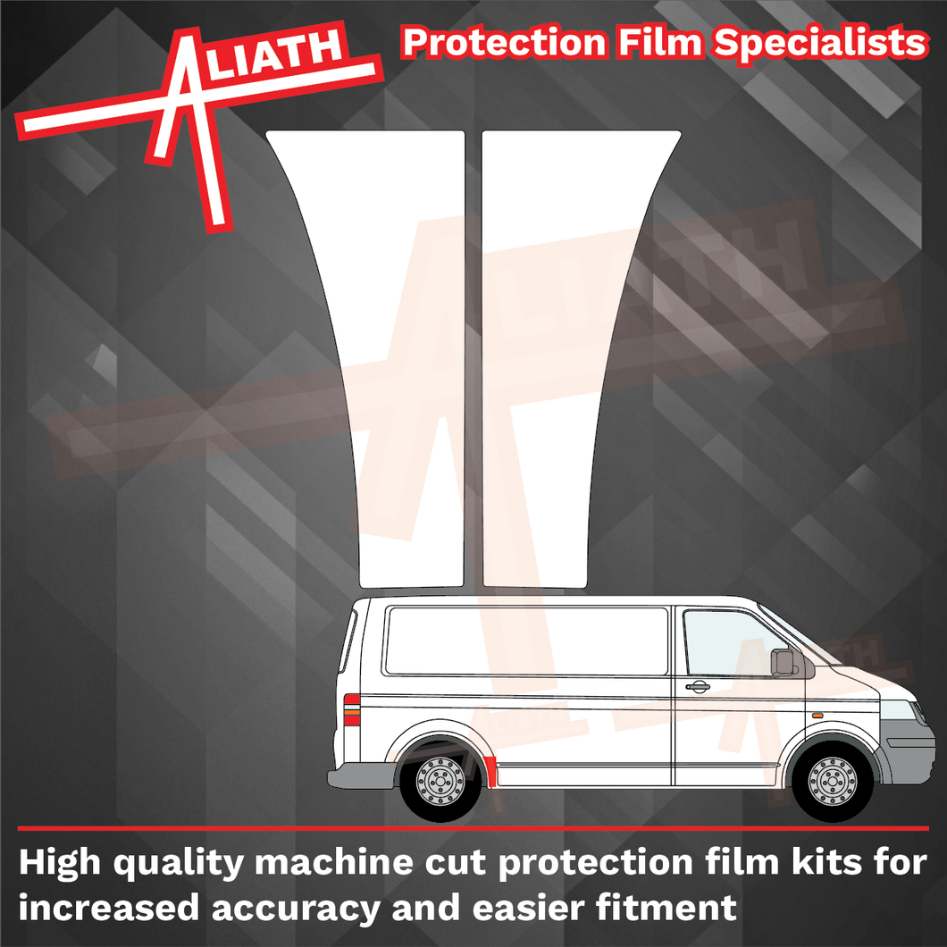 Volkswagen Transporter / Caravelle (Type T5), Rear QTR Arch (Large Tall) CLEAR Paint Protection