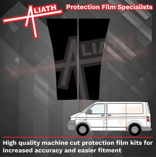 Volkswagen Transporter / Caravelle (T5), Rear QTR Arch (Small) BLACK Paint Protection