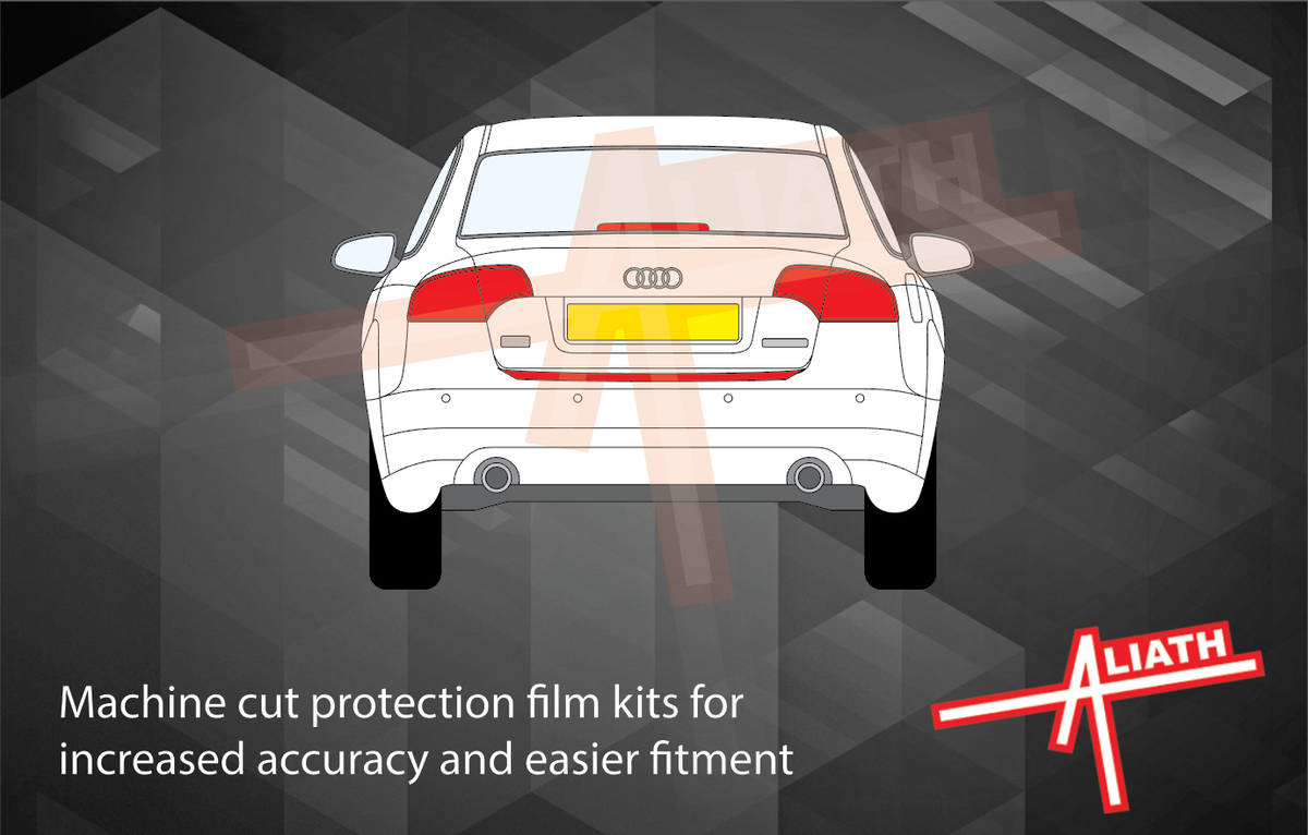 Audi A4 S4 RS4 (Type B7) 2004-2008, Rear Bumper Upper BLACK Scratch Protection