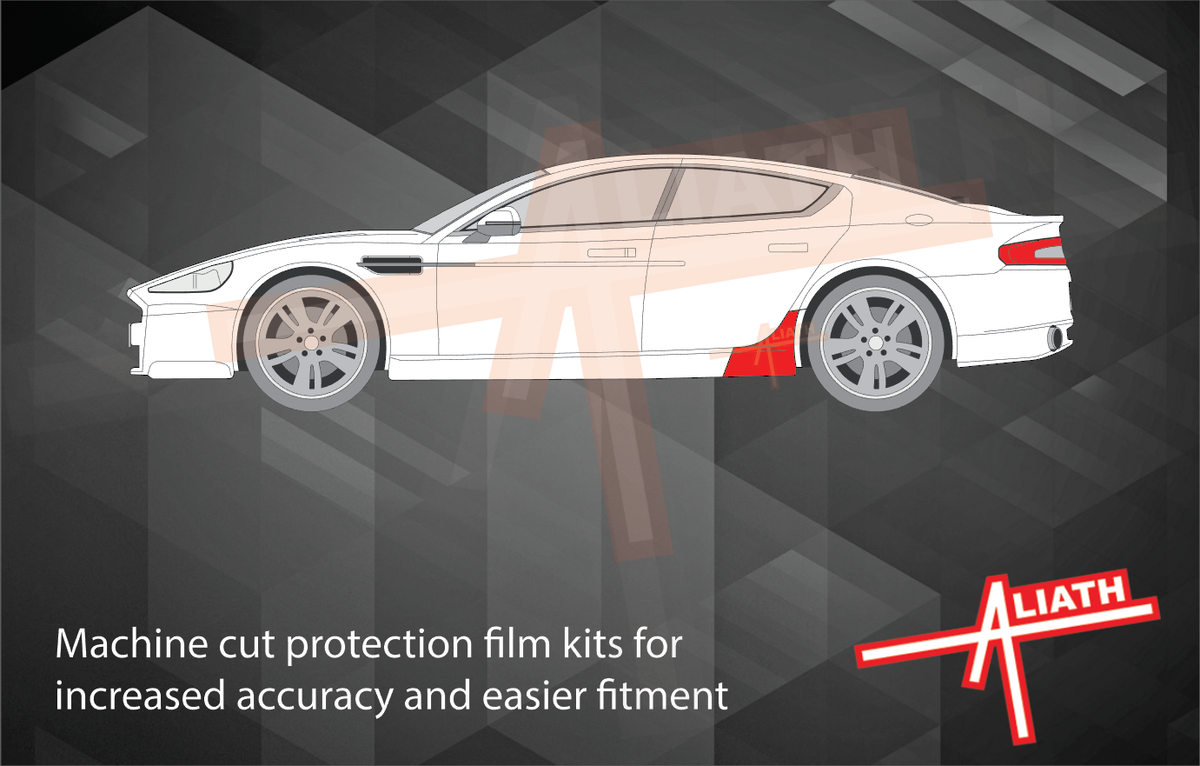 Aston Martin Rapide 2010-2018, Sill Skirt Rear Sections CLEAR Paint Protection