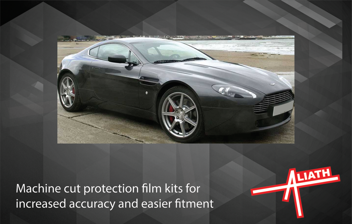 Aston Martin V8 Vantage 2005-2018, Side Skirt Complete & QTR CLEAR Paint Protection