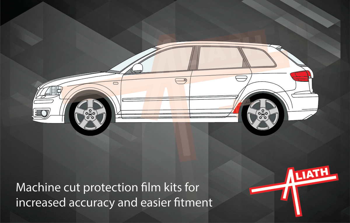 Audi A3 / S3 (5 Door)(Type 8P) 2003-2012, Rear QTR Arches CLEAR paint Protection