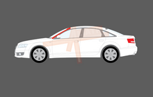 Audi A6 / S6 / RS6 (Type C6 / 4F) 2004-2011, A-Pillars CLEAR Stone Protection