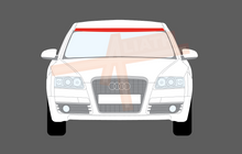 Audi A6 / S6 / RS6 (Type C6 / 4F) 2004-2011, Roof Front CLEAR Stone Protection