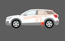 Audi Q2 2017-Present, Rear Door & QTR arch CLEAR Paint Protection
