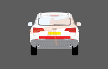 Audi Q7 (Type 4M) 2015-2020, Rear Bumper upper CLEAR Paint Protection