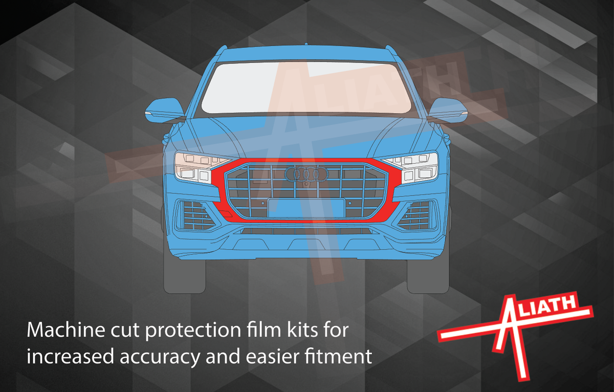 Audi Q8 / SQ8 (Type 4M) 2018-Present, Front Grille Frame CLEAR Paint Protection