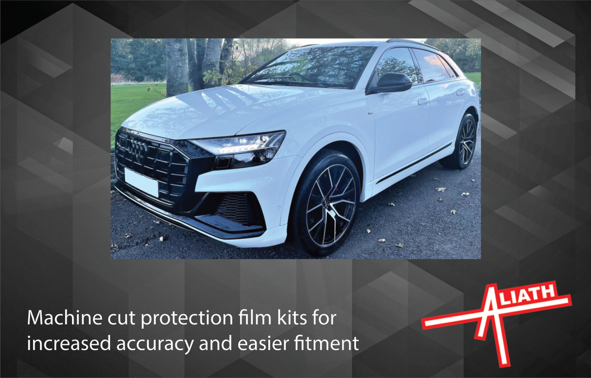 Audi Q8 S-Line (Type 4M) 2018-Present, Lower Door Skirt Panels CLEAR Paint Protection