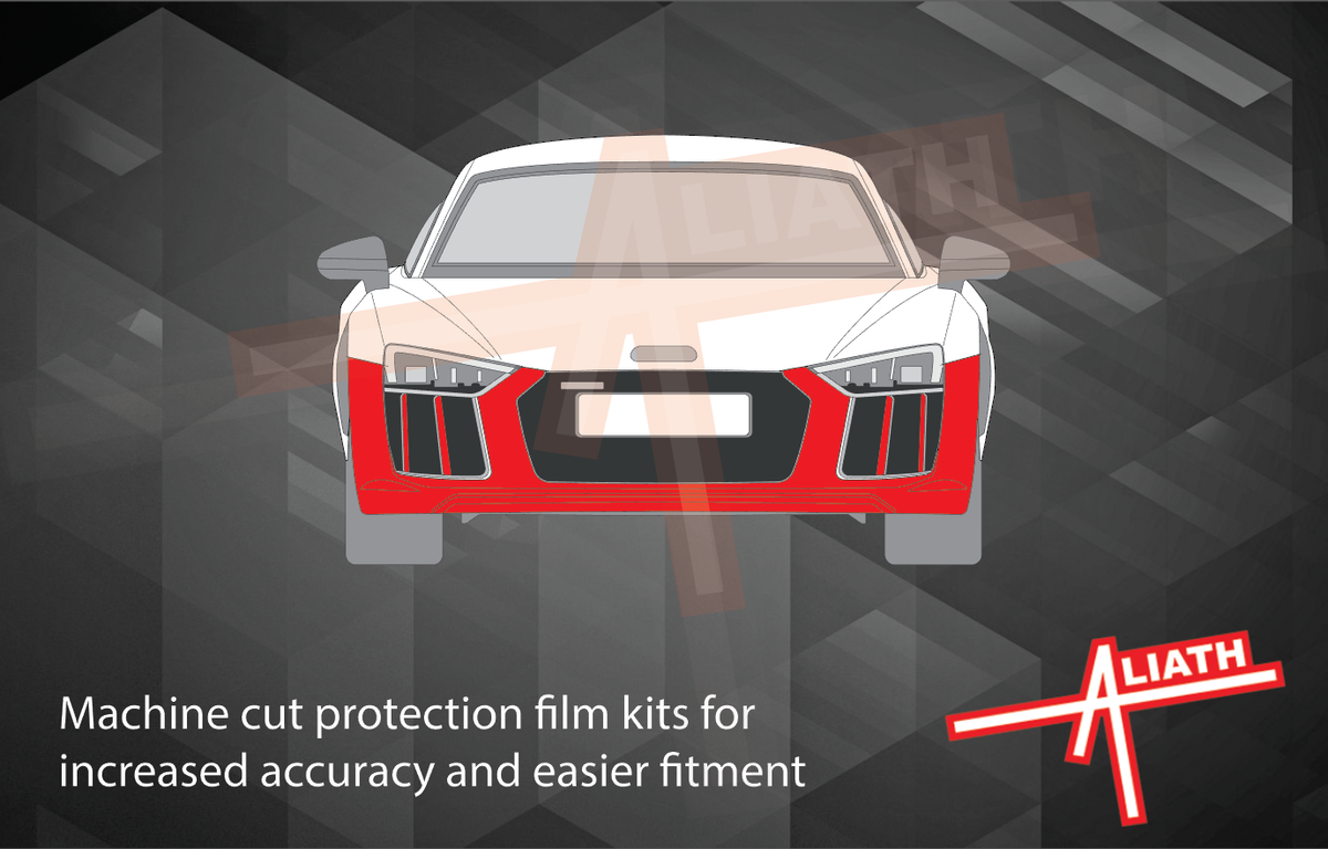 Audi R8 (Type 4S MK2) 2015-2019, Front Bumper CLEAR Paint Protection
