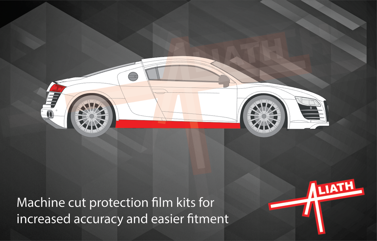 Audi R8 (Type 4S MK2) 2019-Present, Side Sill Skirts CLEAR Paint Protection