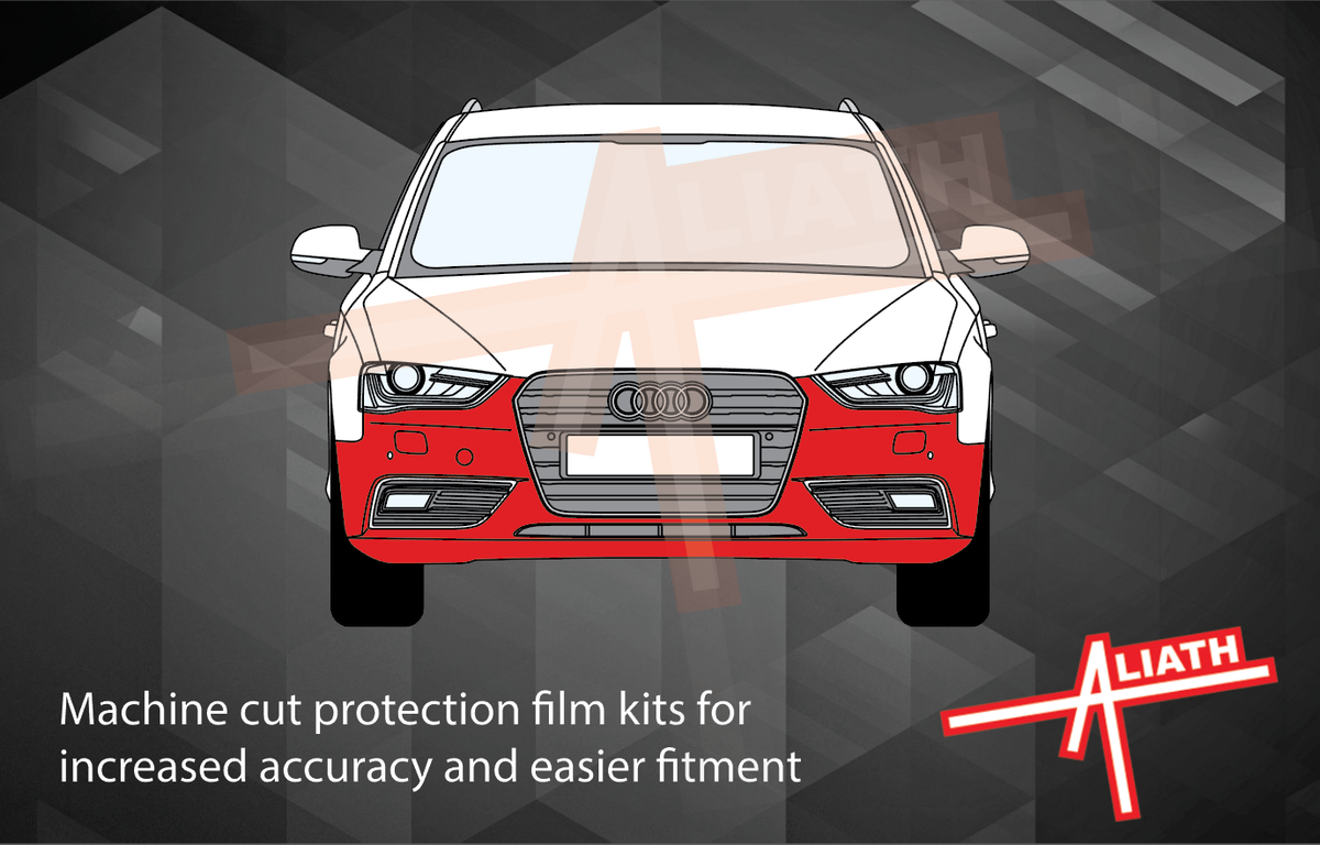 Audi S4 (Type B8) 2013-2016, Front Bumper CLEAR Paint Protection