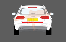 Audi RS4 (Type 8K) 2012-2015, Rear Bumper Upper CLEAR Paint Protection