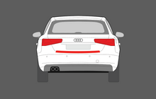 Audi A3 / S3 / RS3 (Type 8V Facelift) 2016-2020, Rear Bumper Upper CLEAR Paint Protection