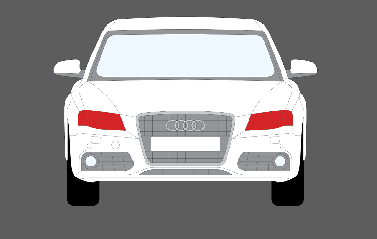 Audi A4 / S4 / RS4 (Type B8 8K) 2008-2012 Headlights CLEAR Stone Protection
