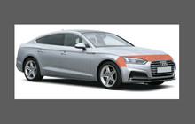 Audi A5 / S5 / RS5 2016-, Bonnet & Wings Front CLEAR Paint Protection