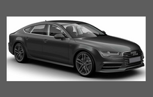 Audi A7 S7 RS7 2010-, Front Door & Wing Lower OE Style CLEAR Paint Protection
