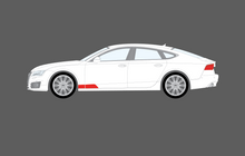 Audi A7 S7 RS7 2010-, Front Door & Wing Lower OE Style CLEAR Paint Protection