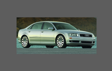 Audi A8 / S8 (Type 4E) 2002-2009, Headlights CLEAR Stone Protection