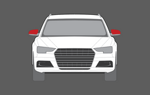 Audi A4 / S4 / RS4 (Type B9 8W) 2016-, Door Mirror Covers CLEAR Paint Protection