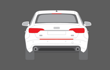 Audi A4 / S4 / RS4 (Type B9 8W) 2016-, Rear Bumper Upper CLEAR Paint Protection