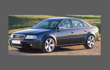 Audi RS6 (Type 4B) 2002-2004, Headlights & fog lights CLEAR stone Protection