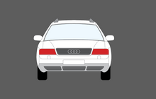 Audi RS6 (Type 4B) 2002-2004, Headlights & fog lights CLEAR stone Protection
