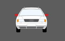 Audi RS6 (Type 4B) 2002-2004, Mirror caps CLEAR Paint Protection