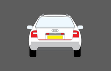 Audi RS6 (Type 4B) 2002-2004, Rear bumper upper loading area CARBON Scratch Protection
