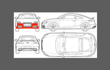 Audi TT Standard MK2 (Type 8J) 2006-2014 Front Bumper CLEAR Paint Protection