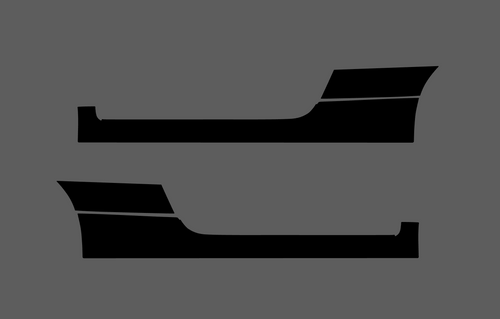 Audi TT MK2 (Type 8J) 2006-2014 Side Skirts & Qtr's CLEAR Paint Protection