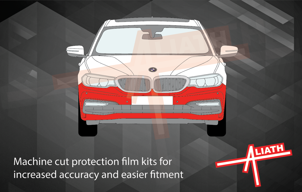 BMW 5-Series M-Sport (Type G30/G31/G38) 2020-Present, Front Bumper CLEAR Paint Protection