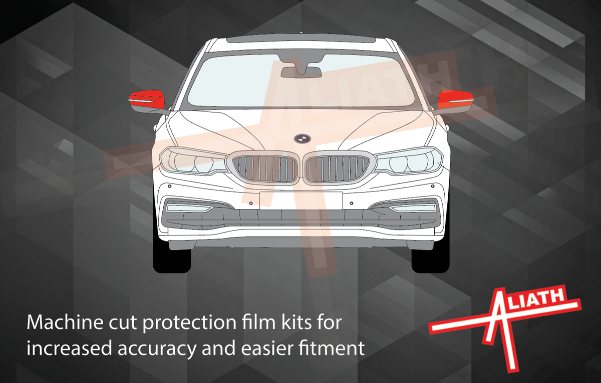 BMW 5-Series (Type G30/G31/G38) 2020-Present, Mirror caps CLEAR Paint Protection