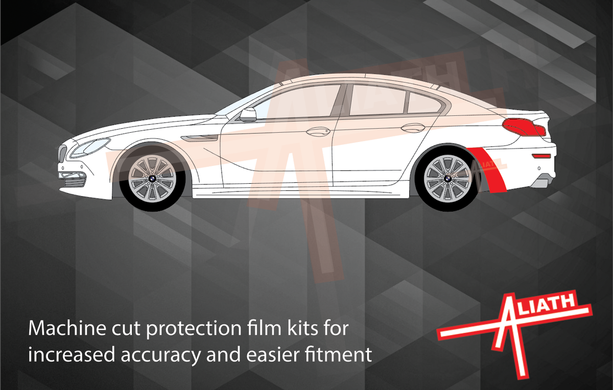 BMW M6 Gran Coupe (Type F06) 2014-2019, Rear Bumper Arches CLEAR Paint Protection