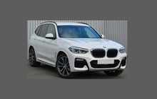 BMW X3 Series (Type G01) 2017-, Rear Bumper Upper BLACK TEXTURED Scratch Protection
