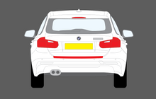 BMW 3-Series Estate (Type F31) 2012-2019, Rear Bumper Upper CLEAR Paint Protection