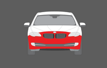 BMW 5-Series M-Sport (Type F10) 2011-2016, Front Bumper CLEAR Paint Protection