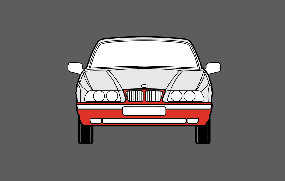 BMW M3 (Type E36) 1992-1999 Front Bumper CLEAR Paint Protection