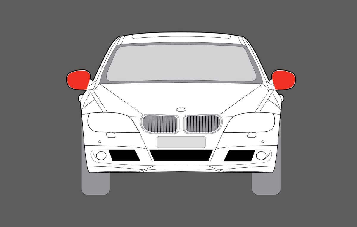 BMW M3 (Type E92) 2008-2013 Door Mirror Covers CLEAR Shield