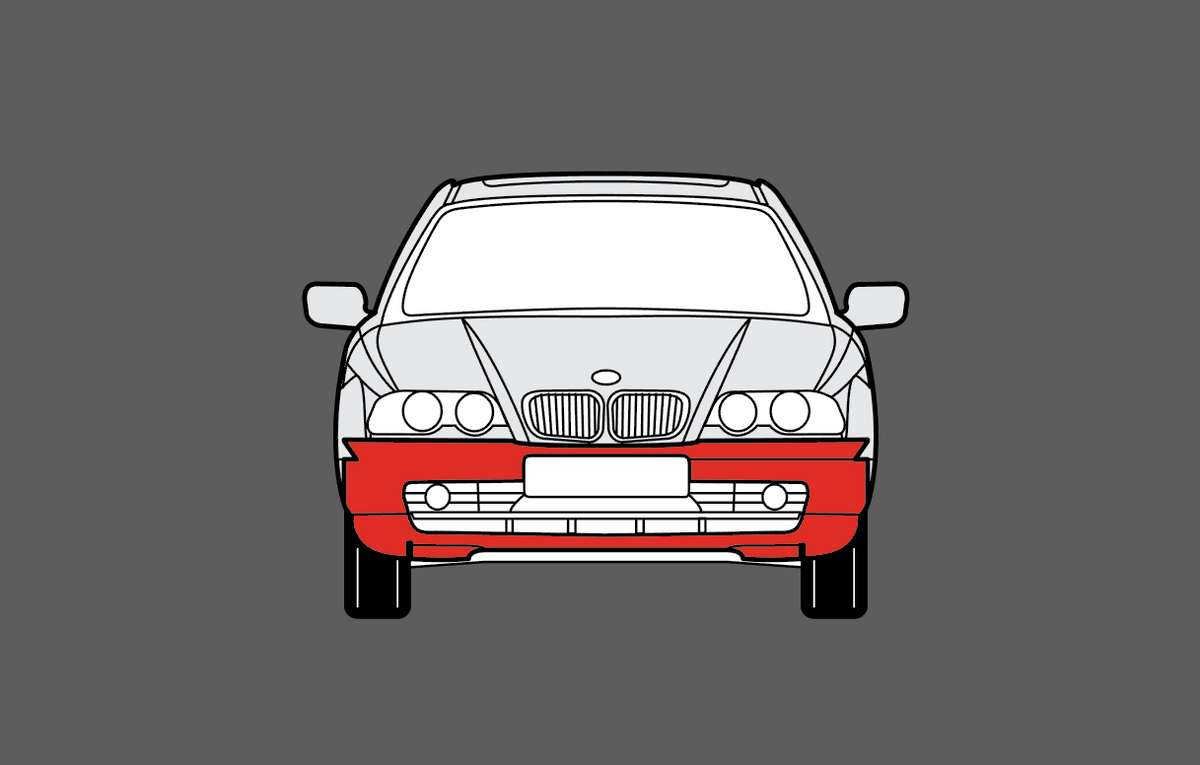 BMW M3 (Type E46) 2000-2006 Front Bumper CLEAR Paint Protection