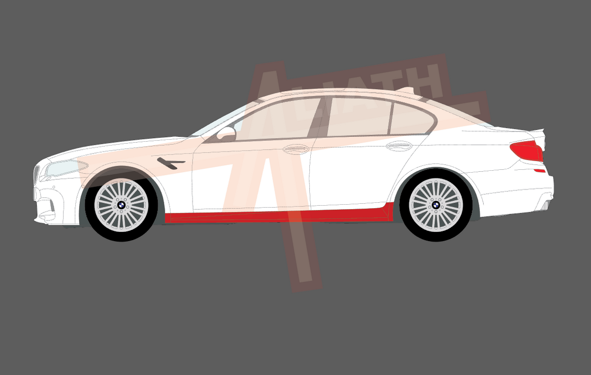 BMW M5 (Type F90) 2017-, Side Sill Skirt Trims CLEAR Paint Protection