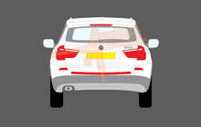 BMW X3 Series (Type F25) 2014-2017, Rear Bumper Upper BLACK TEXTURED Paint Protection