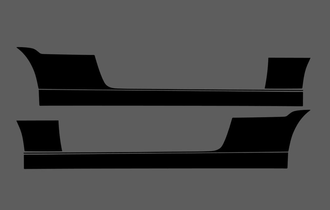 BMW M3 (Type E46) 2000-2006 Side Skirts & Wings Lower CLEAR Paint Protection