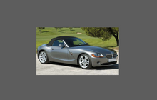 BMW Z4 (Type E85) 2002-2008 Side Sill Skirt Trims CLEAR Paint Protection