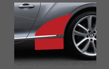 Bentley Continental Coupe 2018-Present, Rear Qtr & Sill Arch Sections CLEAR Paint Protection