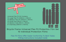 Bicycle Bike Frame Universal Flex Fit (Large kit) CLEAR Scratch & Chip Guard Paint Protection